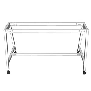 CFOS002 Pieds de table mobiles en métal au design minimaliste pour bureaux de 140x60cm, revêtement poudré - Product Image 2