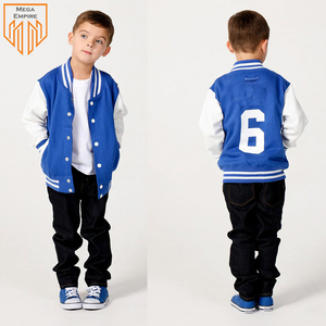 Chaquetas universitarias de béisbol para niños de calidad superior profesional de diseño personalizado de forro polar de algodón 100% de color personalizado de MEGA EMPIRE - Product Image 5