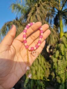 Shiny and Unique <b>Charm</b> <b>Bracelet</b>, Crack Beads <b>Bracelet</b>, Minimalist Glass beads flower <b>bracelets</b> - Product Image 1