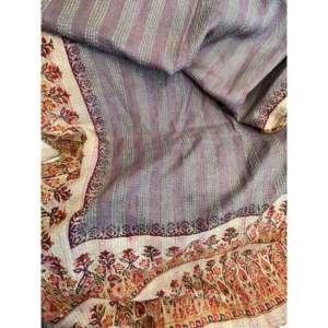 Châle en soie vintage imprimé à la main, motif Citrine Sun Garden - Product Image 3