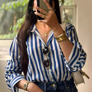 Increíble aspecto de la ropa superior Blusas de tendencia camisas y TOPS en tela de algodón Artículo elegante para la primavera y el verano Tops Conjunto de artículos - Product Image 1