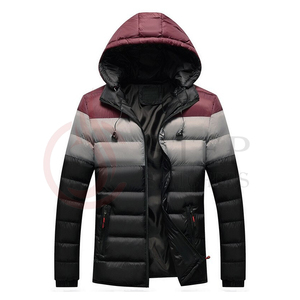 Doudoune matelassée en coton à capuche pour l'extérieur/doudoune épaisse à bulles personnalisée pour l'hiver, grande taille pour hommes - Product Image 1