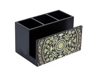 Organizador de Cubiertos de 3 Compartimentos, Porta Utensilios para Cocina o Bar, Porta Cubiertos de Madera Resistente - Product Image 4