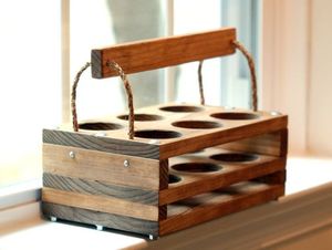 New Wood Wall Mount Kitchen Cup and Coaster Holder with Customized Sizes/Shapes Multifunction European Style for Wholesale - Product Image 5