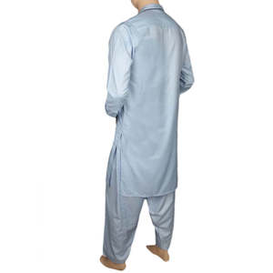 Traje Shalwar Elegante para Hombre - Azul Claro - Product Image 5