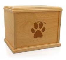 Urnas de madera de tamaño personalizado Natural pulidas, hechas de urna para mascotas de alta calidad, urna de ataúd de Color marrón personalizada - Product Image 1