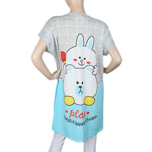 Camiseta Larga para Mujer Chase Value - Tela Gris Claro - Product Image 3