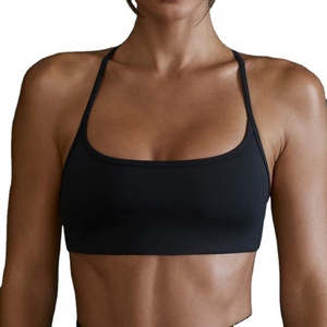 เสื้อชั้นในโยคะคอตัวยูสำหรับผู้หญิงเสื้อกล้ามสายบางกันกระแทกระบายอากาศได้ใส่สบายหลังออกกำลังกายแบบยืดหยุ่น - Product Image 1