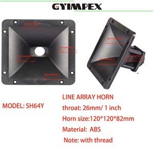 Diffuseur sonore fileté 120*120*82mm, guide d'onde pour haut-parleur, tweeter, cornet - Product Image 2