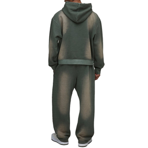 Sweat-shirts à capuche pour hommes en molleton 100% coton de qualité supérieure, lavage à l'acide personnalisé, épaules tombantes, design OEM, prix de gros - Product Image 5