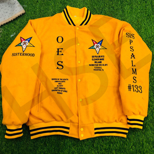 <b>Customised</b> <b>Jacket</b> Oes Order of the Eastern Star Varsity <b>Jackets</b> Custom-HSE - Product Image 1