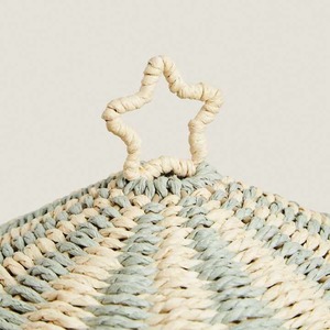 Colorful Hand Woven Paper Eye-catching Paper Storage <b>Basket</b> With Lid for Babies Room <b>Nursery</b> Decor Rustic Gifts for Your Child - Product Image 2