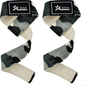 Correas de elevación de algodón ligeras de alta calidad, superventas, empuñaduras de mano al por mayor con logotipo personalizado - Product Image 3