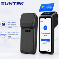 Terminal de point de vente portable Android 16, lecteur de code QR NFC, imprimante thermique de reçus 58 mm, Bluetooth 4G WiFi SUNTEK SM6