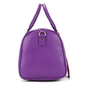 Mini sac polochon vintage écologique en cuir de vachette véritable fermeture éclair grande capacité unisexe voyage extérieur week-end - Product Image 3