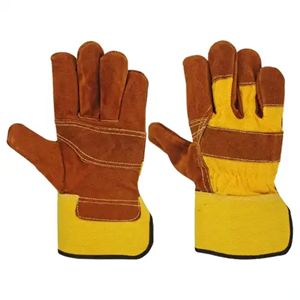 Guantes de trabajadores de cuero de vaca de alta calidad Pakistán Rigger XL Premium Heavy Duty Industrial impermeable construcción CE - Product Image 1