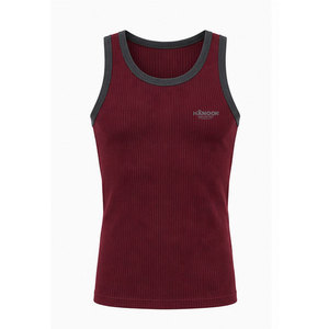 Débardeurs sans manches en maille extensible pour hommes, hauts côtelés décontractés pour collections de vêtements en marque blanche et commandes en gros - Product Image 1