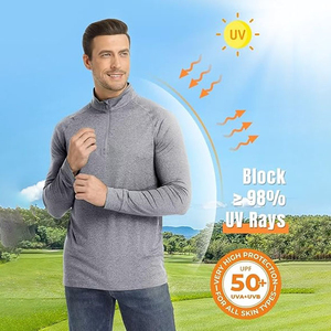 2025 personnalisé 1/4 quart fermeture éclair pull été Polyester polaire demi-fermeture éclair sweat grande taille séchage rapide lavé respirant imprimé - Product Image 6