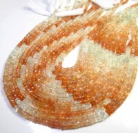 Perles Rondelles Facettées en Pierre de Soleil Naturelle Effet Scintillant, Qualité Supérieure, Non Traitées, 4mm, Africaines, Multi-Colorées, Fil de 14 pouces, 0.50-0.55mm