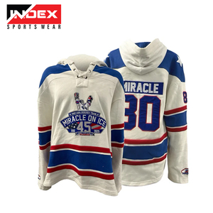 Jersey de hockey sobre hielo sublimado de diseño personalizado, nombre del equipo hecho a medida/OEM para deportes y entrenamiento, sudaderas con capucha de hockey sobre hielo impresas - Product Image 1