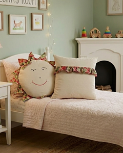 Almohada Decorativa Redonda y Cuadrada de Lino Tejido con Dibujos Animados para Cuarto Infantil, Hecha a Mano, Portátil, Lavable, Resistente a las Manchas, con Volantes - Product Image 5