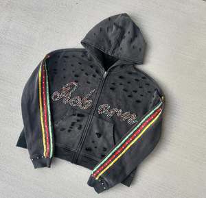 <b>Top</b> Selling Men's Hoodies 100% Cotton Front New Design Oversized Unisex Made Pakistan Low MOQ Wholesale <b>Distressed</b> Acid Wash - Product Image 3