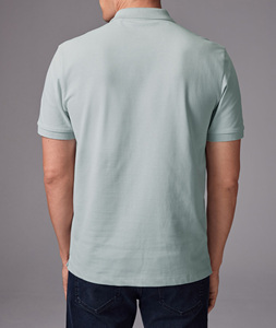 Camisetas Polo de Manga Corta, Corte Regular, Color Azul Hielo, Marca Personalizada, Alta Calidad, Venta al Por Mayor OEM 2026 - Product Image 2