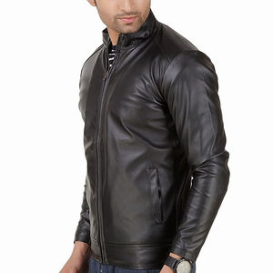 Nouveauté, veste en cuir pour homme, veste de moto décontractée coupe-vent personnalisée, veste en cuir véritable élégante et tendance - Product Image 5