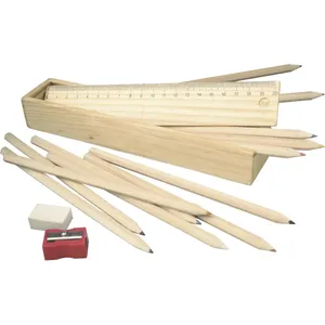 Set Scolastico Personalizzato in Legno Carmelita, Regalo per Studenti - Product Image 2