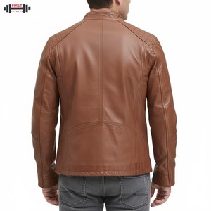 Customized <b>Men's</b> Winter Waterproof Windproof Cow Skin Windbreaker <b>Jacket</b> High Quality Zipper Closure Breathable Design Plus Size - Product Image 2