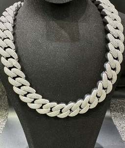VVS MoissaniteChain: 925 Sterling <b>Silver</b> Hip Hop <b>Necklace</b> - Product Image 1