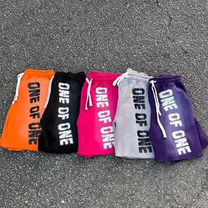 Diseñador personalizado Baggy 100% algodón Streetwear Casual lavado parche bordado verano sudor pantalones cortos hombres - Product Image 6