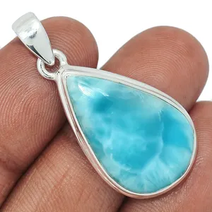 Groothandel Larimar Steen Dames Sieraden 925 Sterling Zilver Tegen Groothandelsprijs