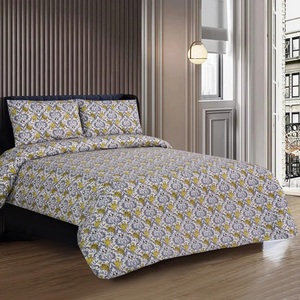 Bộ Sưu Tập Mới Nhất Của Pakistan Bông Tấm Ga Giường Đặt Trong Giá Rẻ Giá Chất Lượng Cao Pakistan Tấm Ga Giường 100% Bông - Product Image 1