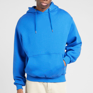 Sweat-shirt à capuche pour homme en coton 100% 500 g/m², couleur unie, surdimensionné, logo personnalisé, épaules tombantes, sweat-shirt à capuche d'hiver pour homme - Product Image 2