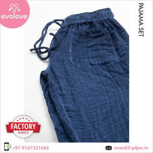 Suministro directo al por mayor de pijama de 2 piezas de algodón 100% para mujer Ropa de noche de verano Ropa de dormir a precio con descuento - Product Image 4