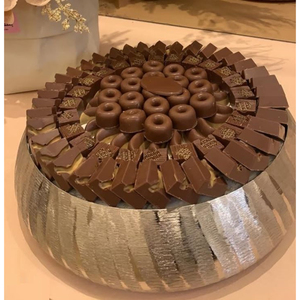 Bol de service à chocolat en métal argenté moderne et écologique Hôtels et mariages pour le dessert Bonbons Bol de serveur au meilleur prix - Product Image 1