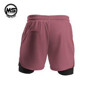 Short de gymnastique à séchage rapide High Street pour hommes, vêtements d'entraînement personnalisés en polyester solide pour la course à pied - Product Image 6