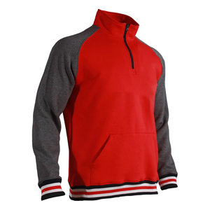 Men's Oversized 14 Zip Collar <b>Mock</b> <b>Neck</b> Hoodie Pullover with Quarter Zipper Custom Logo Plain Blank Print XS Size Sweatshirt - Product Image 1