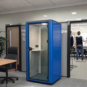 Cabinas de Oficina Insonorizadas Modernas de Aleación de Aluminio con Iluminación LED y Diseño Modular Móvil, Cabina Telefónica para Uso en Interiores de Oficina - Product Image 5