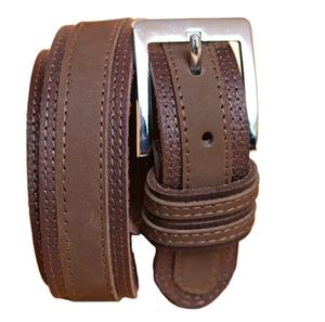 Vente chaude classique Vintage boucle ardillon ceintures en cuir de buffle pleine fleur ceintures en cuir véritable décontractées confortables du Pakistan - Product Image 3