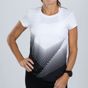 Camisetas informales de manga corta con cuello redondo para mujer, respetuosas con el medio ambiente, con logotipo personalizado, para entrenamiento, jogging, de algodón, holgadas - Product Image 1