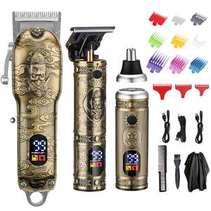 Cortadora de Pelo Inalámbrica Profesional Recargable por USB con Pantalla LCD, en Francés, Regalos para Hombres, para Usar en RV - Product Image 2