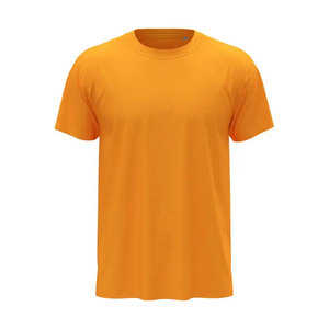 Camiseta de manga corta deportiva sólida ajustada con cuello redondo a la moda de verano para hombre, camiseta informal lisa de verano con cuello redondo al por mayor para hombre - Product Image 1