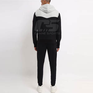 Men's New Fashionable Plus Size <b>Hooded</b> Track Suit 100% Cotton Solid Pattern <b>Zip</b>-Up Design Customizable Logo Breathable Quick Dry - Product Image 6