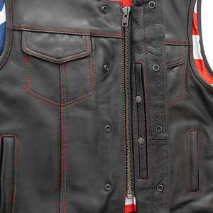 Gilet homme BORN FREE, surpiqûres rouges - Product Image 4