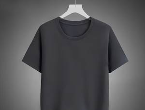 T-shirt à manches courtes en soie de lait blanc 180g, personnalisé OEM, transfrontalier, pour homme, ample, décontracté, non transparent, chemise de base - Product Image 4