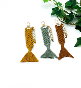 Cadeaux pour maman | Porte-clés fait main | Cadeaux pour elle Porte-clés macramé fait main - Product Image 2