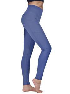 Mallas de yoga para gimnasio de cintura alta para mujer con cintura media OEM Spandex GSM Technic diseño sólido sublimación Legging para entrenamientos - Product Image 3