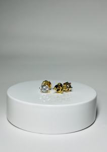 Clous en diamant de laboratoire certifiés GIA, pureté VS1, 2,00 carats, or jaune 14 carats, minimalistes, pour unisexe, mariage, fiançailles, cadeau d'anniversaire - Product Image 5